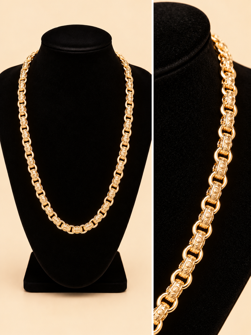Patterned Belcher Chain – 24” 9mm