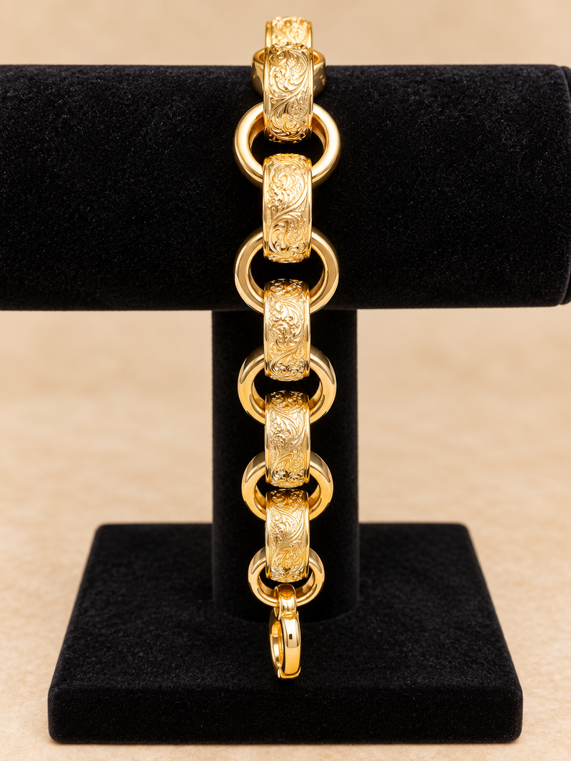 XXL Alternate Belcher Bracelet – 9” 20mm
