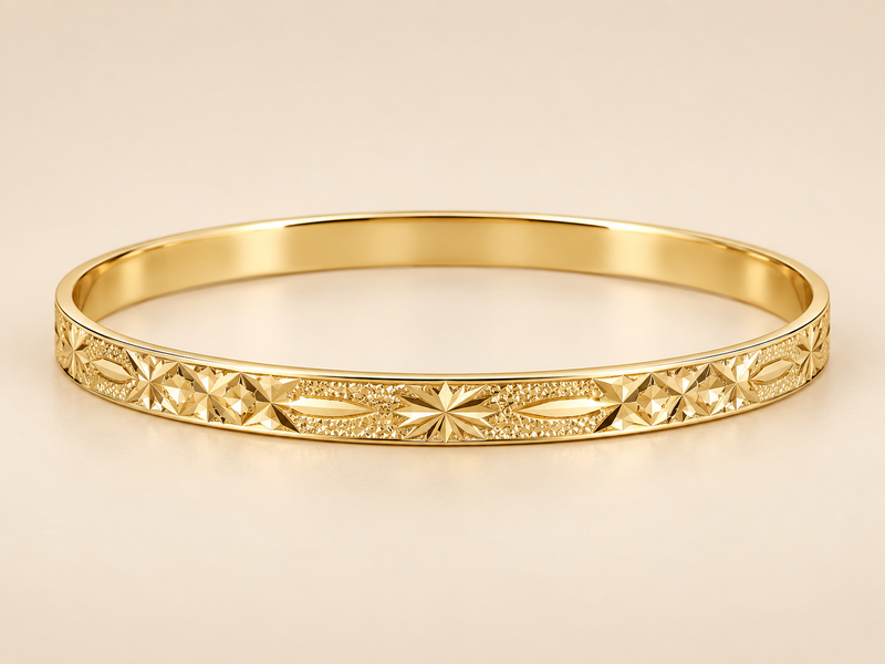 Full Gypsy Patterned Bangle – 8” 6mm