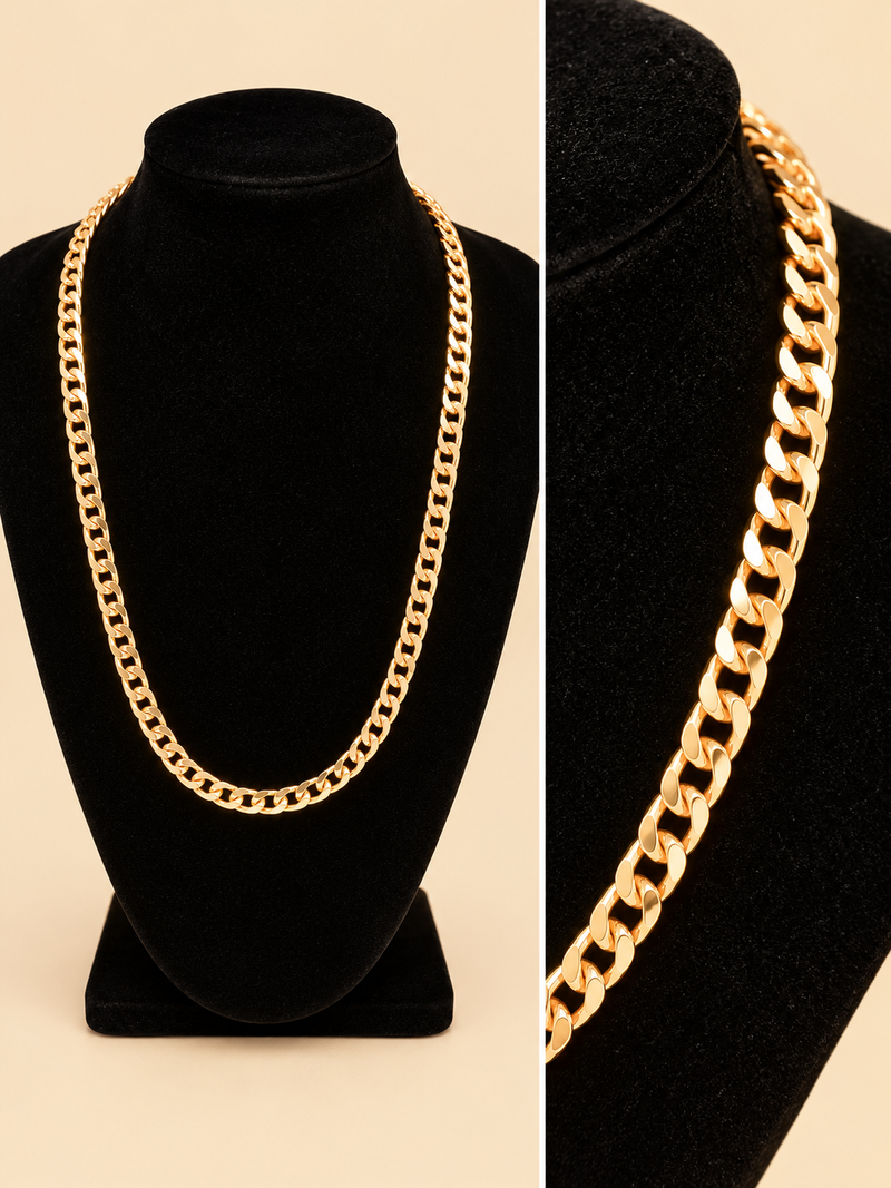 Gold Curb Chain – 24” 7mm
