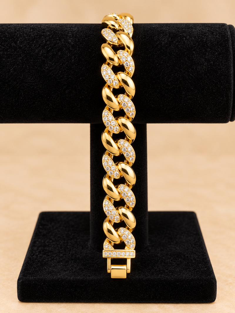 CZ Cuban Link Bracelet – 7.5” 13mm