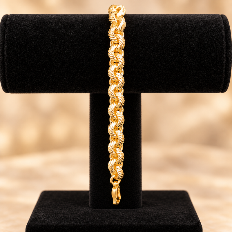 Patterned Belcher Bracelet – 10” 8.5 mm