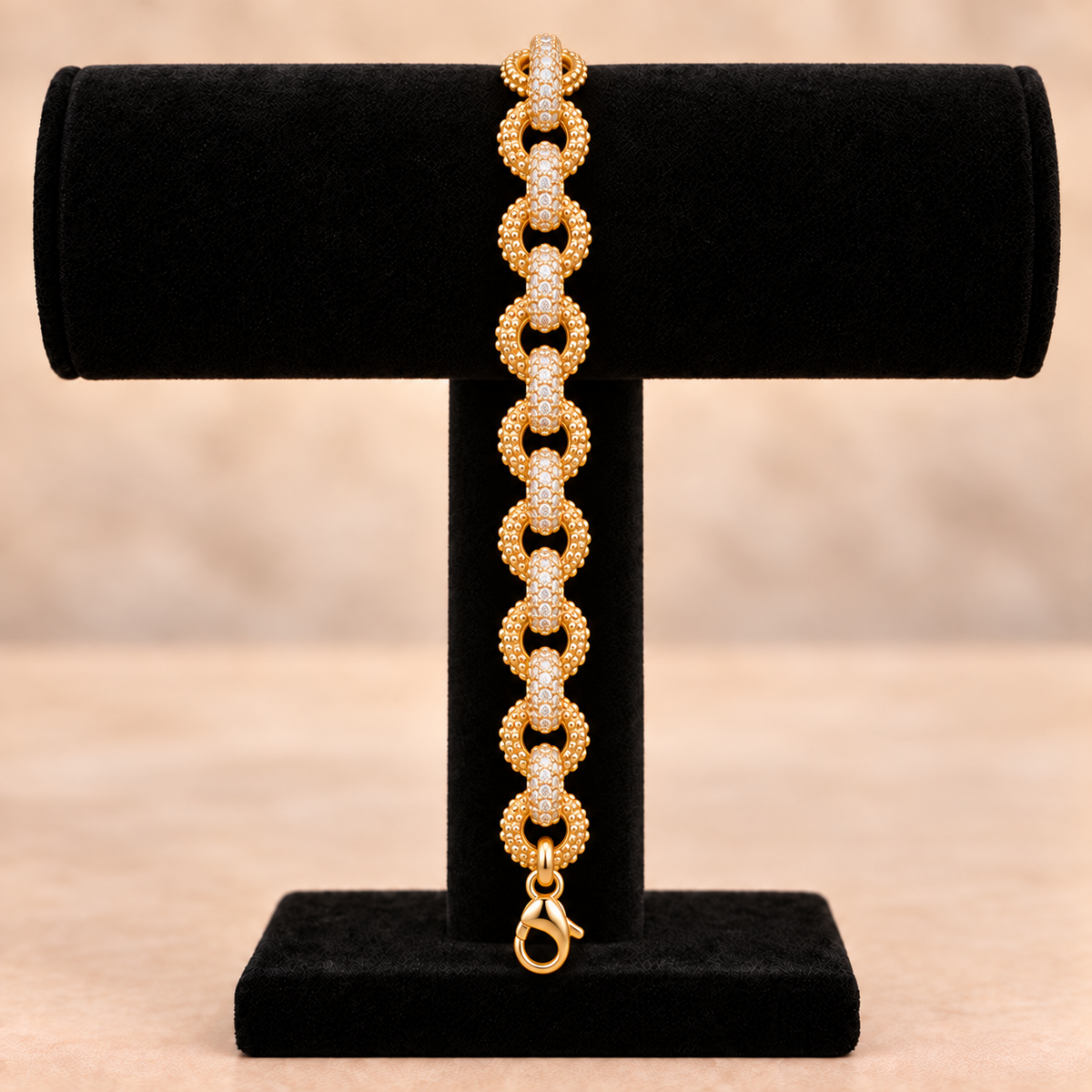 Alternate CZ Belcher Bracelet – 7.5” 11mm